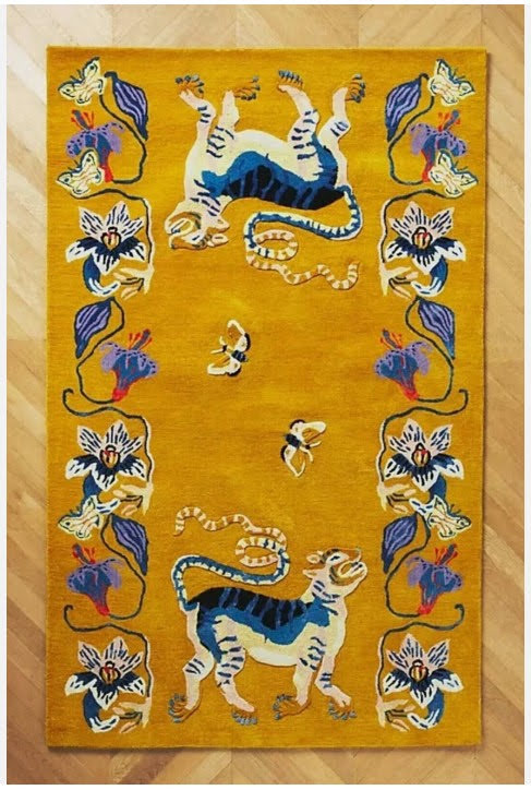 Golden Maze Tufted Rug