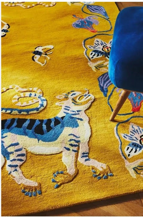 Golden Maze Tufted Rug