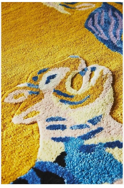 Golden Maze Tufted Rug
