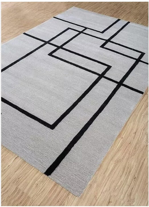 Shadow Line Grey Tufted Rug