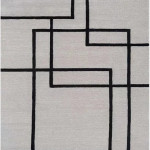Shadow Line Grey Tufted Rug