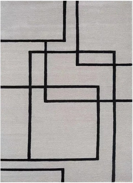 Shadow Line Grey Tufted Rug