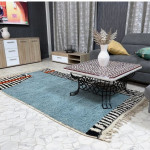 Fez Blue Medallion Hand Knotted Rug