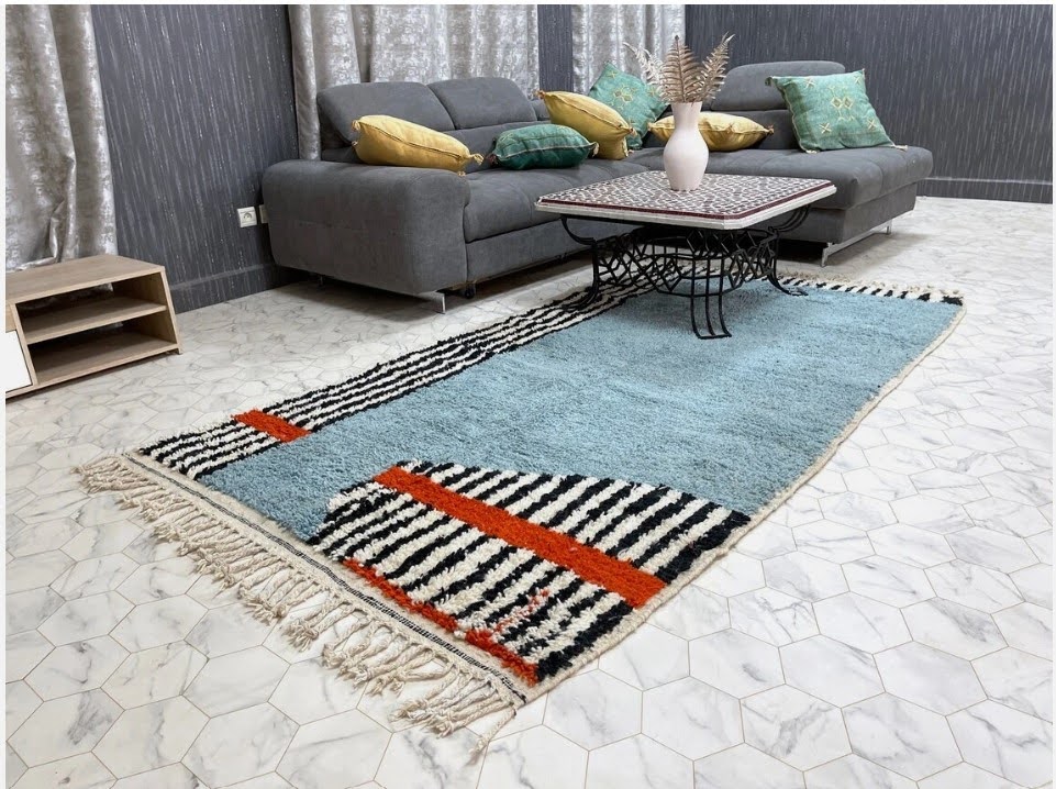 Fez Blue Medallion Hand Knotted Rug